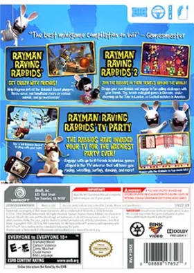 Raving Rabbids Party Collection box cover back